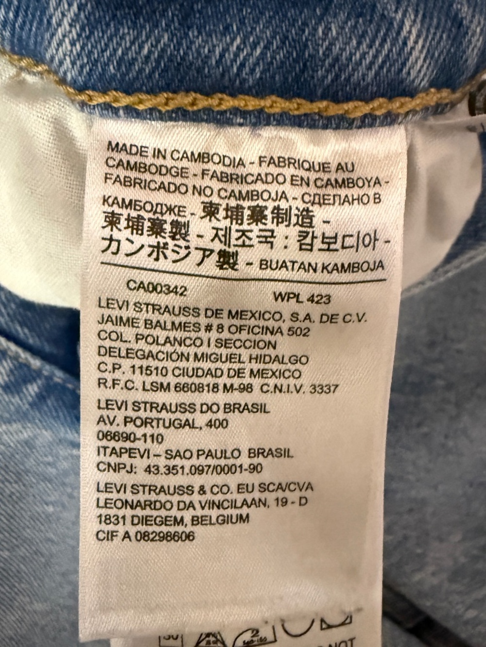 Levi’s Premium Ribcage Straight Jeans 27 Tango Swing Light Wash Distressed - Picture 16 of 16